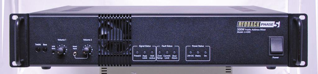 Operating Manual A 495 500 Watt Mixer Amplifier edback Proudly Made In Australia Distributed by Altronic
