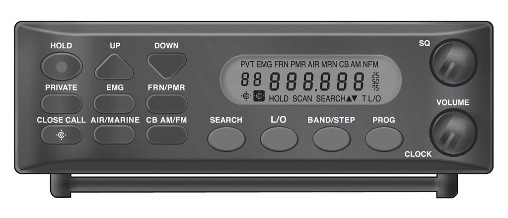 Scanner Operation Overview AE355M Front Panel KEY HOLD PURPOSE Press this key to stop scanning or searching and to remain on the current frequency. HOLD displays on the screen.