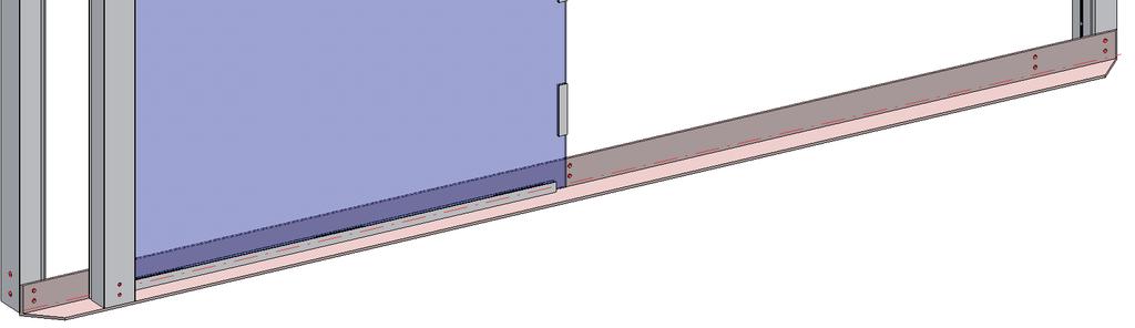 The receiving groove of the backwall profile points inside the box 2.