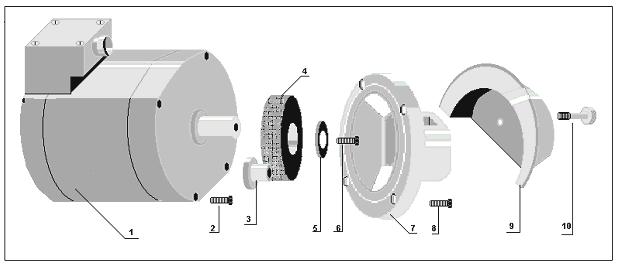 Digital Tachometer Assembly Figure 4.3 / 4.4 Digital Tachometer Assembly Figure 4.3 / 4.4 1 Digital Display Unit 301832 1 2 Prox.