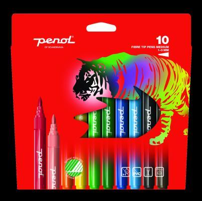 + 3 years Broad fibre tip, ideal for drawing and writing.