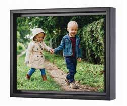 Framed canvases float in a contemporary frame with a 3/8" gap