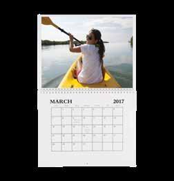 5" x 11" open size is 11" x 17" 12" x 12" open size is 12" x 24" Design templates available SEE PAGE 64 FOR AND BILLING CODES DELUXE PHOTO CALENDARS 12-