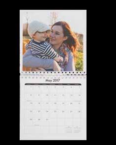 PLANNING CALENDAR 12-month calendar Printed on 100# cover stock Photo(s) and calendar on same page Add text to snapshot the important events of the month Wire-o bound with 3