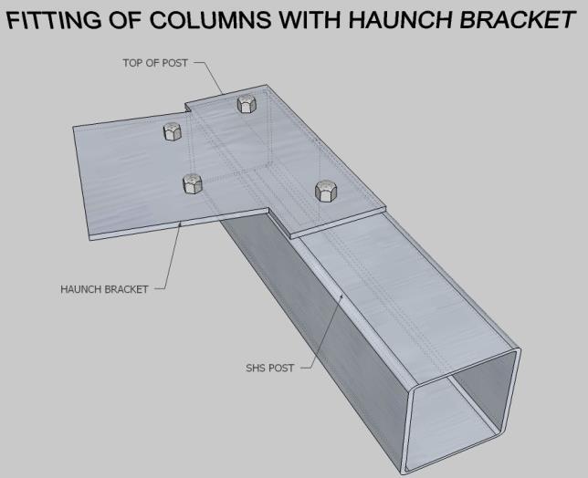 TIP: Layout the haunch brackets web face up to determine the Left and Right Haunch Bracket.