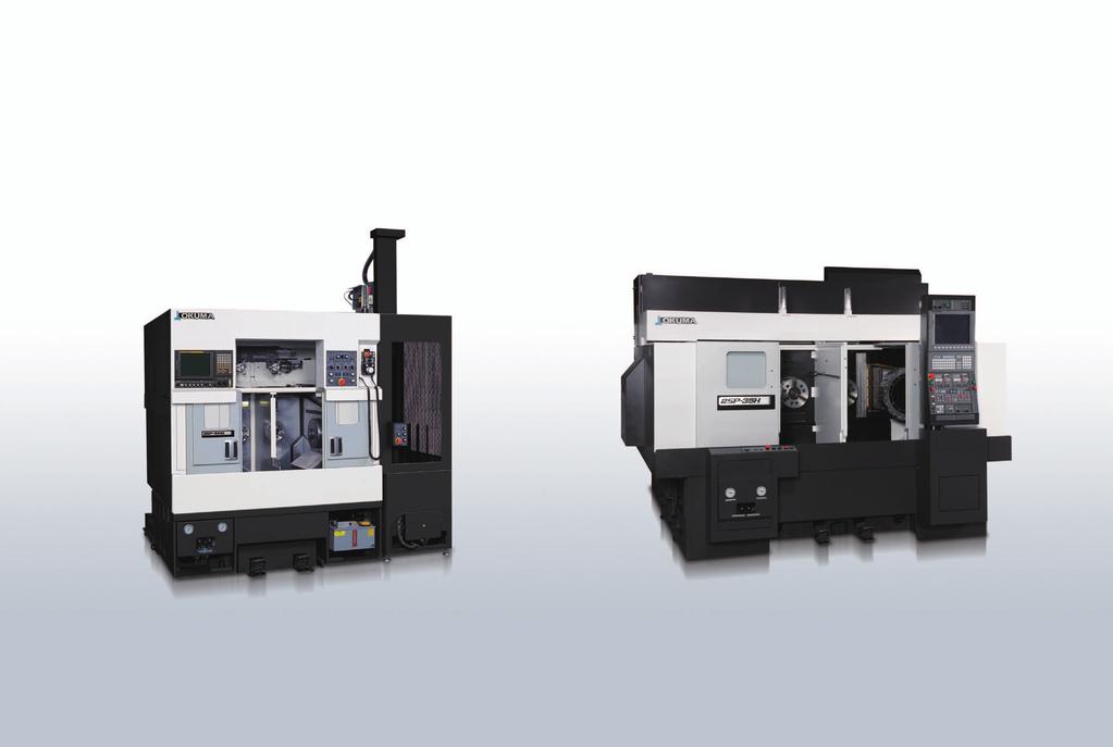 2-Spindle Horizontal CNC lathes 2SP series machines are true 2-spindle lathes that boast space