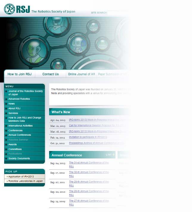 3. Services on Web Site (http://www.rsj.or.