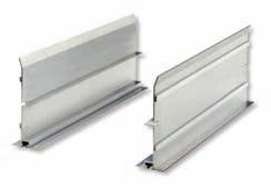 profiles. Can be supplied with a continuous floor plate if required.
