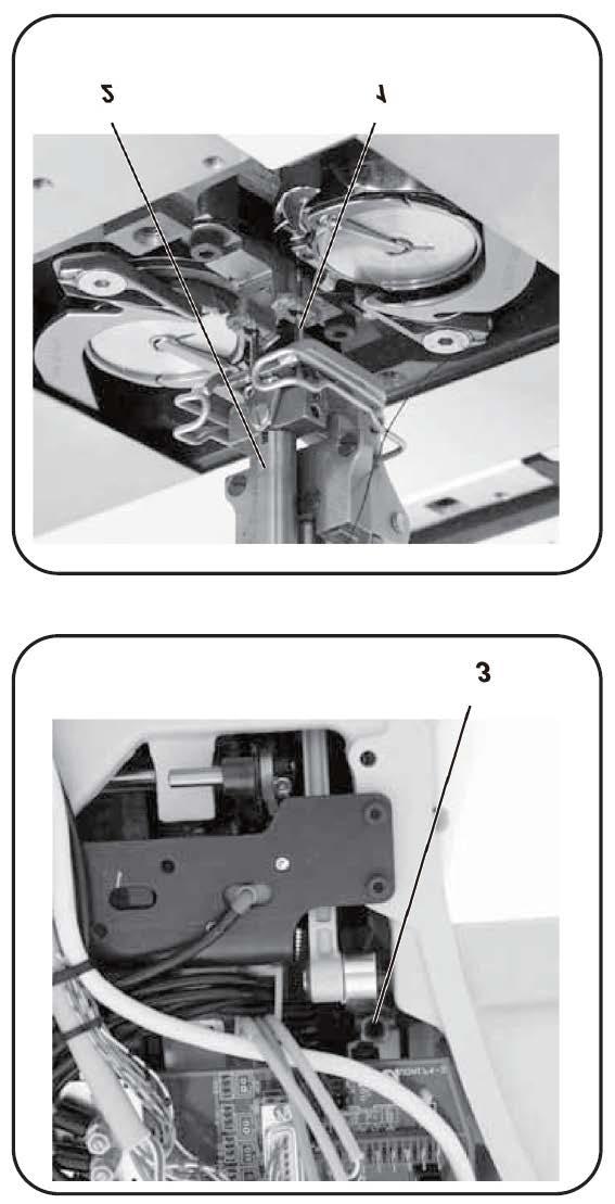 17.6 Front and back position of needle For correction of front/back position of needle loosen the screw