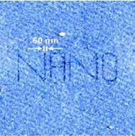 Dip-Pen Nanolithography The process Utilize a sharp scanning probe Coat the probe tip with ink Contact sample surface and form water meniscus Scan (using AFM machine) The advantages Nanometer