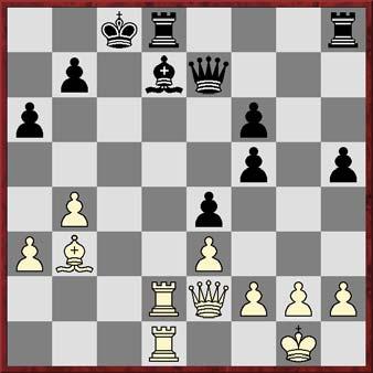 23...e5 Black is trying hard to stabilize his position: he opens the bishop and also closes the h1- a8 diagonal rrelieving the pressure on b7.