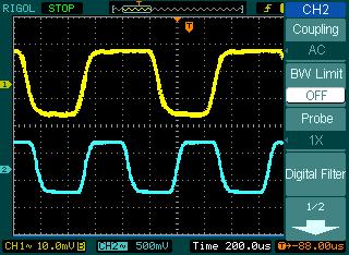 3. User Interface Running status Location of waveform window in memory Trigger point in memory Trigger point in waveform window Channel 1 Menu Channel 2 Waveform display window Figure 1-5 Display