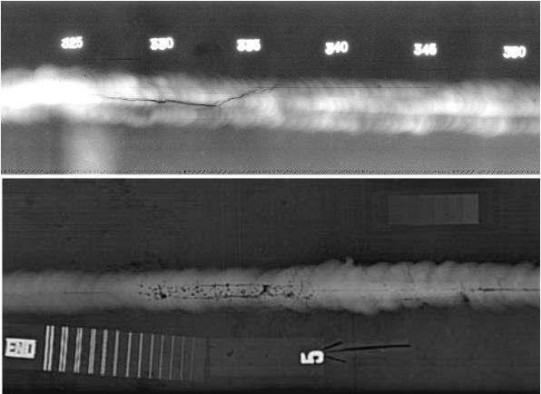 Fig. 2: Comparison of analogue and CR image A lower quality or dark image is not a problem in Computed Radiography, thanks to the digitalization, because grey value, contrast and brightness are