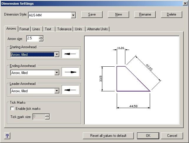 14 - Dimensioning Dimensioning is always a complex topic in any CAD system because there are so many options and variables to deal with.
