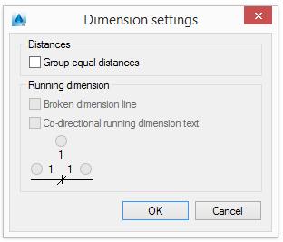 Dimension type Example Slope triangle, vertical Displays the slope versus Y direction For a linear dimension type, additional settings are made in the Settings column. Click.