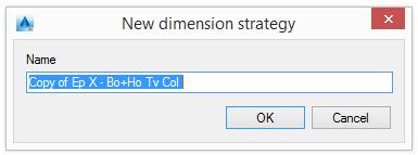 3. Change the name of the group. 4. Click. 5. Select the.bmp file that contains the new icon for the selected group. Copying a dimension strategy 1. Select the dimension strategy to use as template.