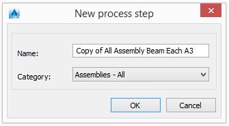 Selecting the main step Select a main step from the list. The list of steps can be modified. Adding a new step 1. Click Add. Figure 80: New process step dialog box 2.