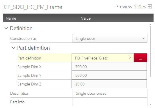 Assign multiple parts 189 11.4 Assign multiple parts Before you can use the multiple parts as a door, you must assign the part definition to a construction principle.