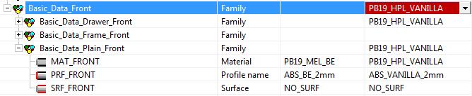 For setting another value set for the family, open the Dropdown Box in the column order value and select the value set PB19_HPL_Vanilla.