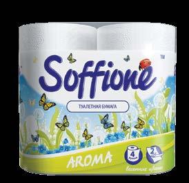 White, two ply toilet paper with scented core - Soffione