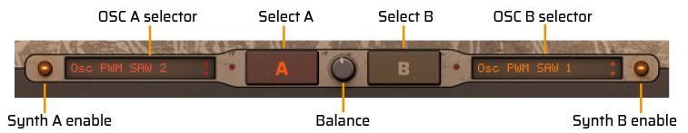 4. Synth programmer Maia features two identical Sound Engines (A and B), which can be layered together.