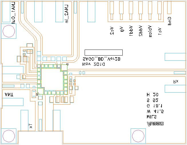 Demo Board Layout Top View C2 C10 C1 C6 C7 C8 L1 C5 C9 R2 C4 C3 R1 14 Pin Connector 1 7 Figure 12.
