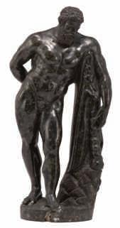 family, patinated bronze, H 59 cm 800-1200 A 16thC (walnut) Holy Family sculpture, probably