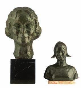 bronze on a Belge noir marble soccle, dated 1888, H (without base)