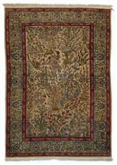 609 A fine Oriental silk rug, floral