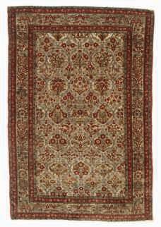 LOT 610 LOT 611 LOT 612 An Oriental silk prayer rug,