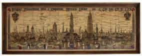 143 LOT 696 LOT 697 LOT 698 A six tiles Dutch Delftware tile panel, polychrome painted with an image of Chronos,