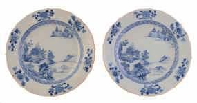 LOT 59 LOT 60 LOT 61 A pair of Chinese blue and white and open work garden seats, floral decorated with
