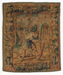 1000-2000 A decorative 18thC style woolen tapestry, depicting the