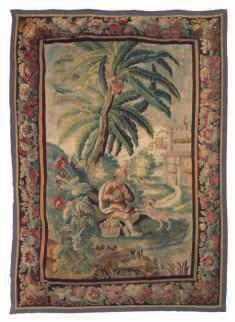 1500-2500 A 17thC tapestry, depicting a soldier with a crossbow, the