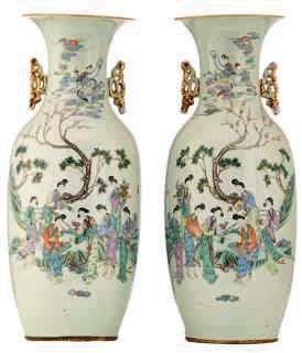 overall decorated with birds, butterflies and flower branches, 19thC;