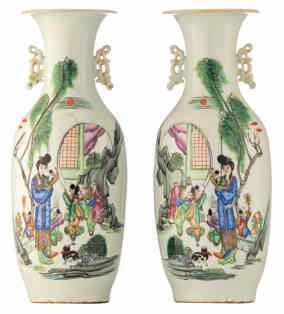 LOT 204 LOT 205 LOT 206 A fine Japanese blue ground satsuma vase, overall decorated with a hunting