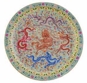 Chinese famille rose cup and saucer, decorated with figures and