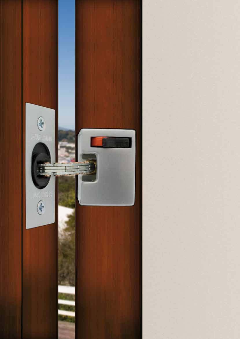 Securichain Door Security Accessory For use with standard hinged, inward opening doors with a minimum thickness of 34mm.