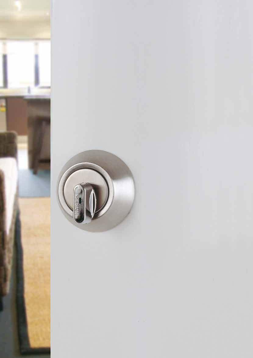 Securiturn TM Removable Thumbturn The Securiturn TM is a convenient, safe and secure removable thumbturn for double cylinder locks, which can be easily removed when the building is secured, using a