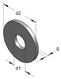 Washer Mounting accessories reinforced washer with enlarged outer diameter, enlarged surface, Material: steel improved pressure distribution Surface: galvanized 1) 1) Components for outdoor