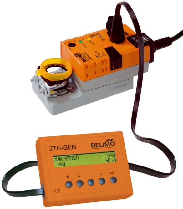 Product information ZTH-GEN Service-Tool for parameterisable and communicative Belimo actuators and VAV controllers. Connection via service socket on the device or MP/ connection.