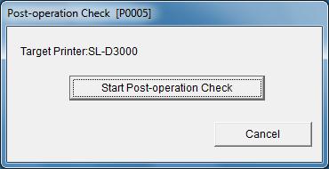 Starting up and Shutting down the Printer B Select the printer you want to close from the Registered Printer List, and then click Post-operation Check.
