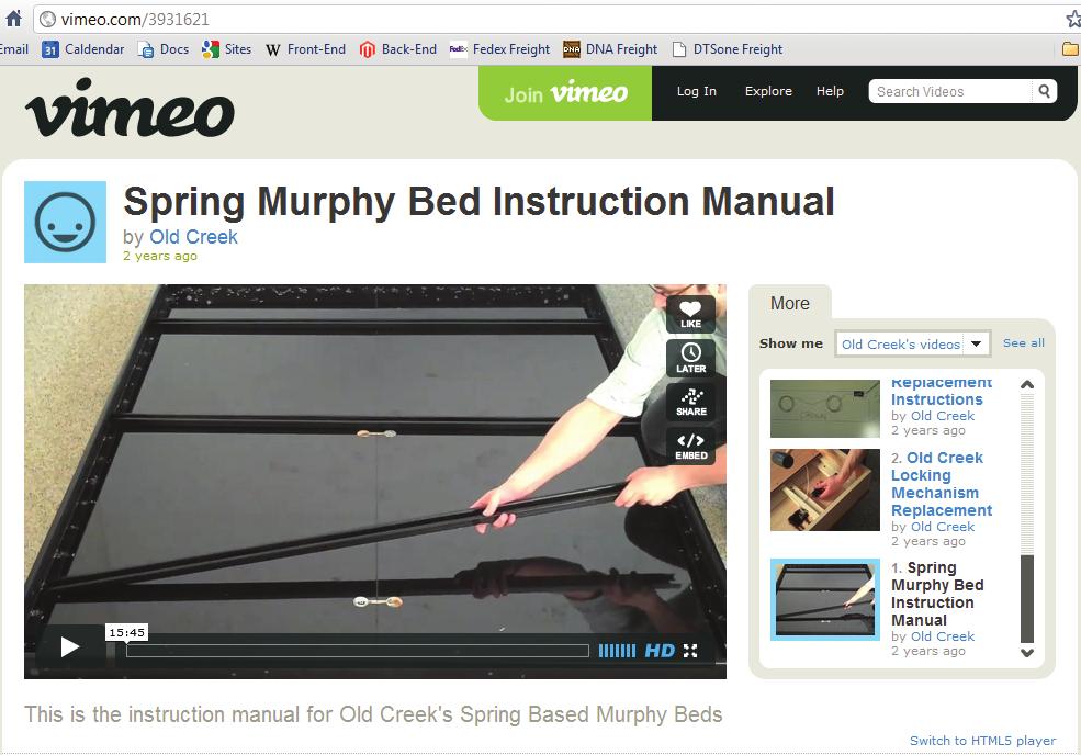This instruction manual is an in-depth look and explanation of how to assemble and install the Murphy Bed properly and efficiently.
