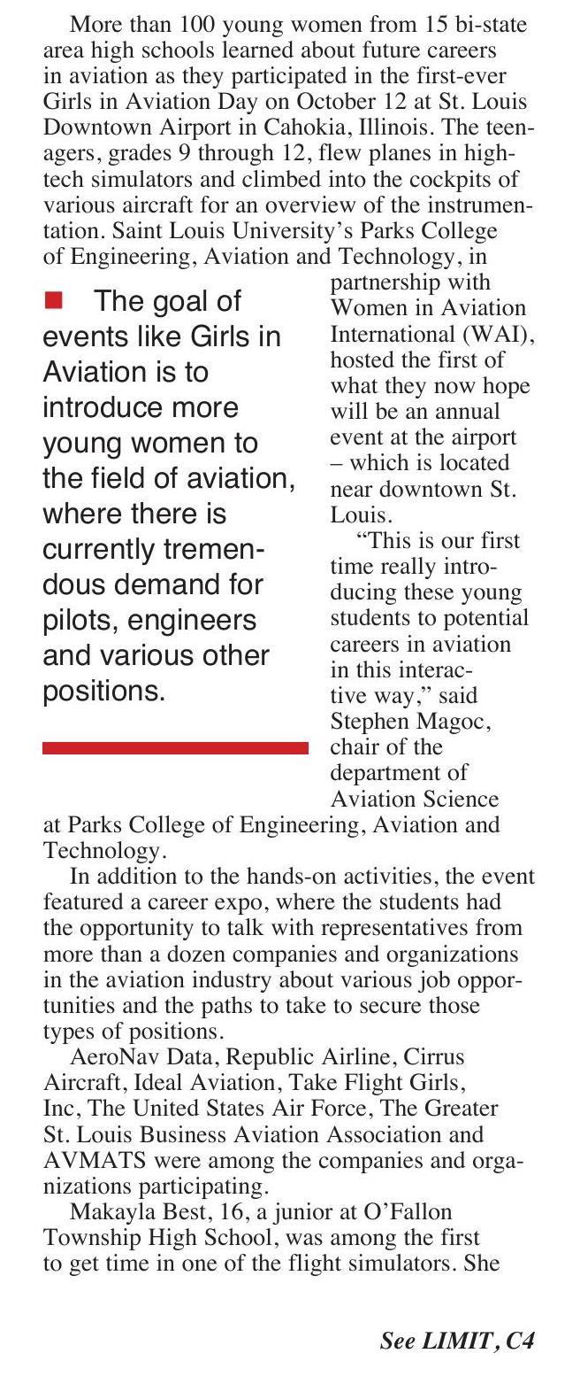 100-plus local high school students were part of inaugural Girls in Aviation
