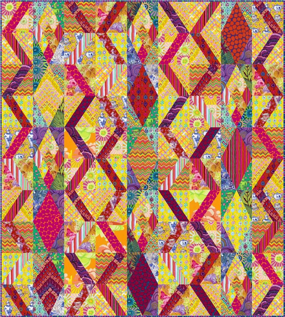 Featuring Kaffe Fassett Collective Fall 2017 Through the mountains of France, there are roads known as balcony roads that zig and zag across mountainsides.