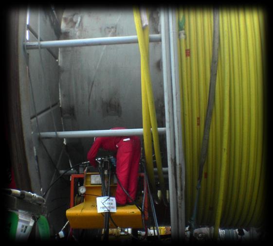 cleaning hydraulic lines