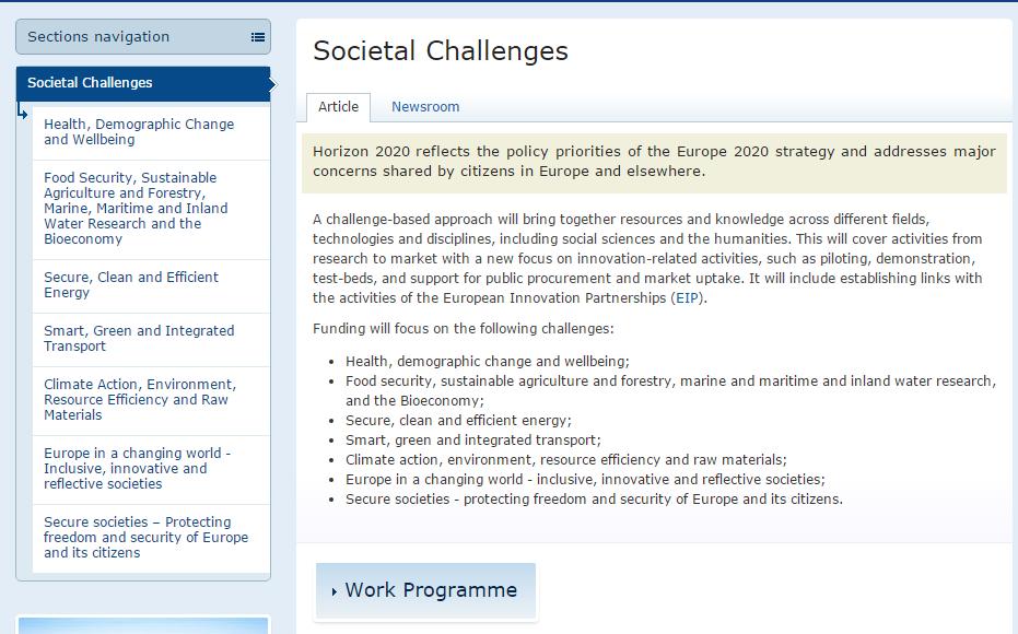Societal Challenges: