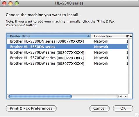 Reţea cu fir Macintosh Pentru utilizatorii de cablu de interfaţă în reţea cu fir (numai pentru HL-5350DN) a 6 Conectarea imprimantei la computerul Macintosh şi instalarea driverului Conectaţi cablul