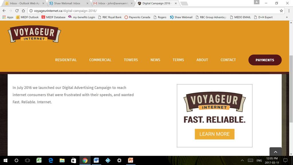 VOYAGEUR INTERNET Voyageur Internet is an Internet Service Provider specializing in