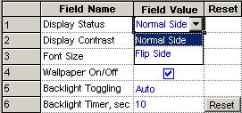 23 Display Parameters The options available within these sub menus are used for the terminal s display configuration. 23.